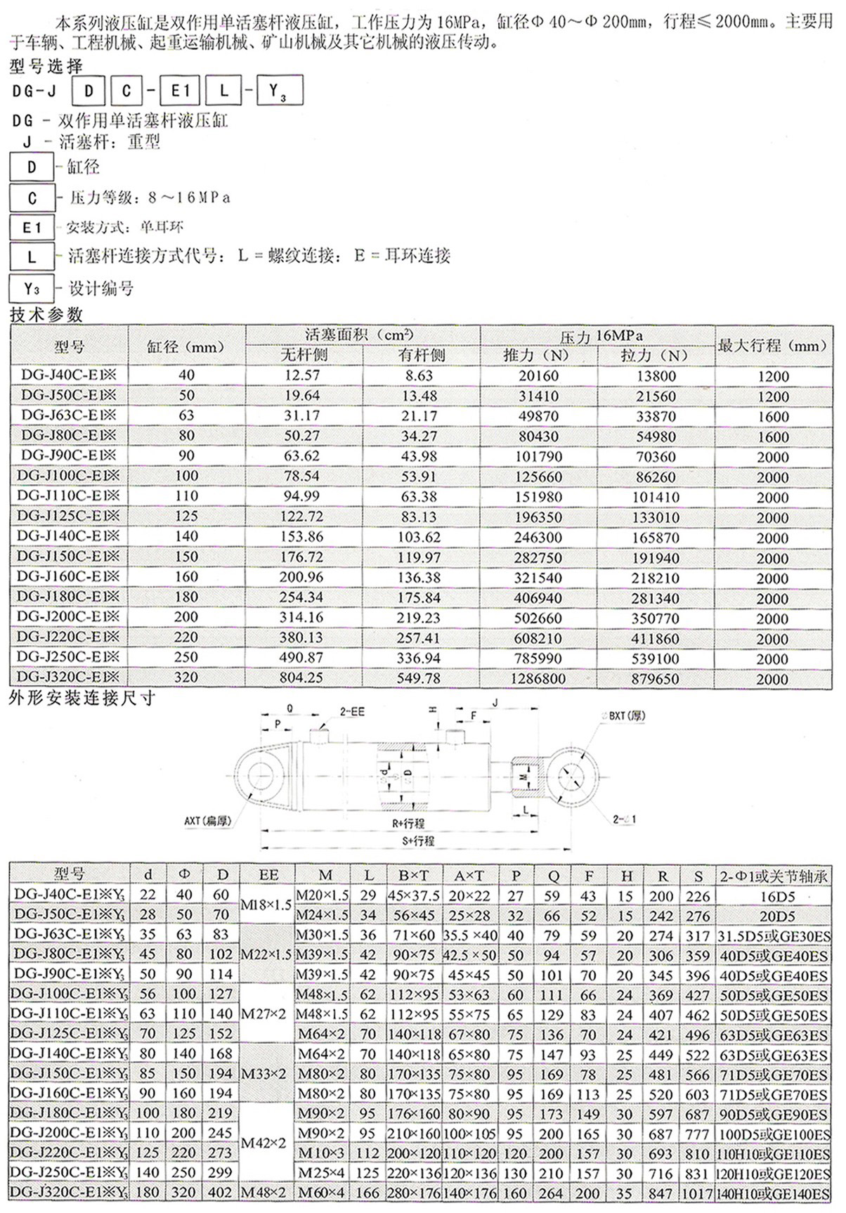 DG系列液壓缸